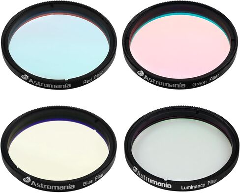 Astromania Deluxe Telescope LRGB 2 Inch Filter Set - Planet Colour Filters for Use with Monochrome CCD Cameras - Give Stunning and Excellent Astrophotographic Results in Kuwait