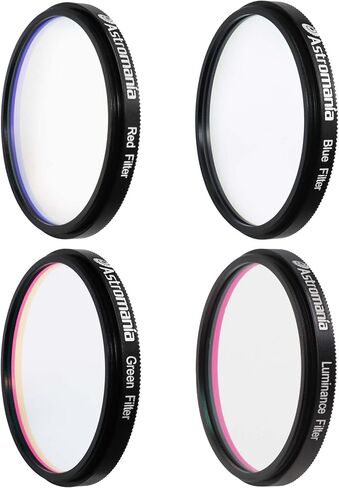 Astromania Deluxe Telescope LRGB 2 Inch Filter Set - Planet Colour Filters for Use with Monochrome CCD Cameras - Give Stunning and Excellent Astrophotographic Results in Kuwait
