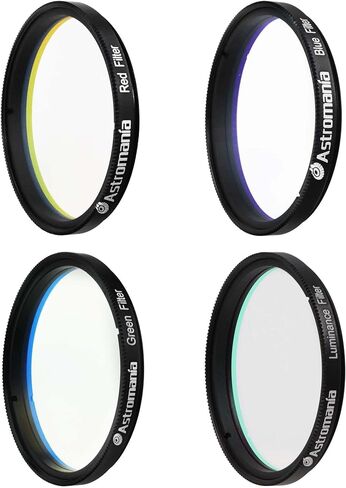 Astromania Deluxe Telescope LRGB 2 Inch Filter Set - Planet Colour Filters for Use with Monochrome CCD Cameras - Give Stunning and Excellent Astrophotographic Results in Kuwait