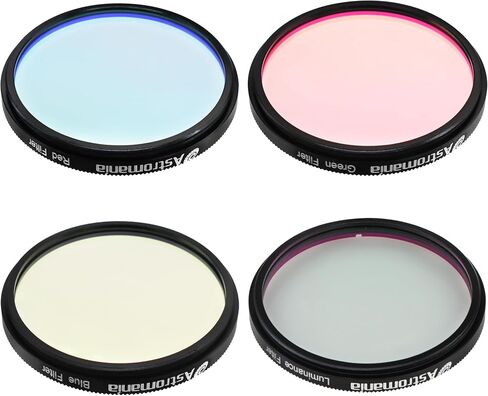 Astromania Deluxe Telescope LRGB 2 Inch Filter Set - Planet Colour Filters for Use with Monochrome CCD Cameras - Give Stunning and Excellent Astrophotographic Results in Kuwait