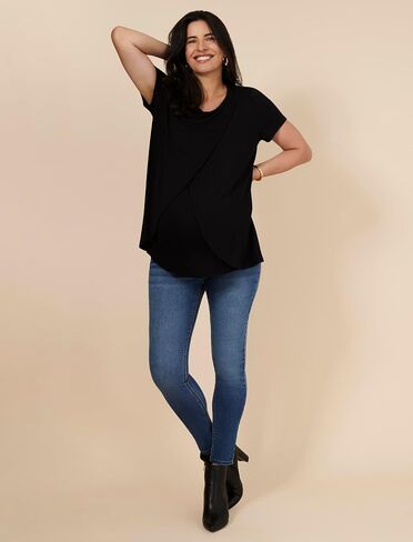 Motherhood Maternity Women's Secret Fit Over The Belly Skinny Ankle Pregnancy Jeans in Saudi Arabia
