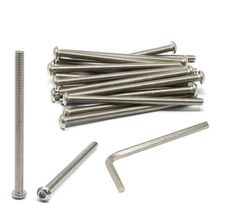 iexcell 50 Pcs M6 x 8mm Thread Pitch 1 mm Stainless Steel 304 Hex Socket Button Head Cap Screws Bolts Kit in Saudi Arabia