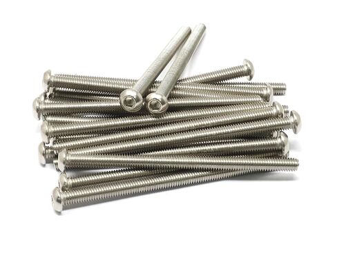 iexcell 50 Pcs M6 x 8mm Thread Pitch 1 mm Stainless Steel 304 Hex Socket Button Head Cap Screws Bolts Kit in Saudi Arabia