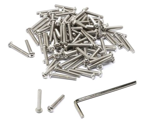 iexcell 50 Pcs M6 x 8mm Thread Pitch 1 mm Stainless Steel 304 Hex Socket Button Head Cap Screws Bolts Kit in Saudi Arabia