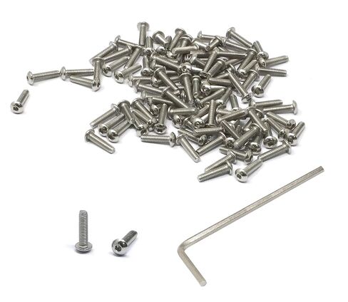 iexcell 50 Pcs M6 x 8mm Thread Pitch 1 mm Stainless Steel 304 Hex Socket Button Head Cap Screws Bolts Kit in Saudi Arabia