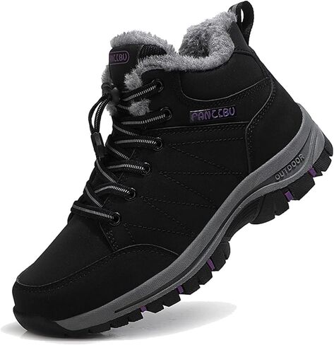 Moodeng Women's Winter Snow Boots Outdoor Hiking Boots Warm Waterproof Ankle Booties for Walking and Anti-Slip in Saudi Arabia