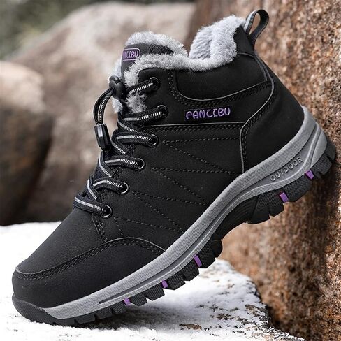 Moodeng Women's Winter Snow Boots Outdoor Hiking Boots Warm Waterproof Ankle Booties for Walking and Anti-Slip in Saudi Arabia