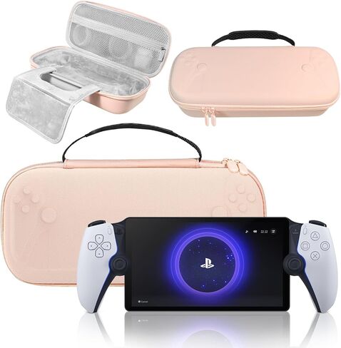 BEADY Carry Case For Playstation Portal remote player for PS5 Console holds accessories Travel and Storage Protection for charger and more PINK in Kuwait