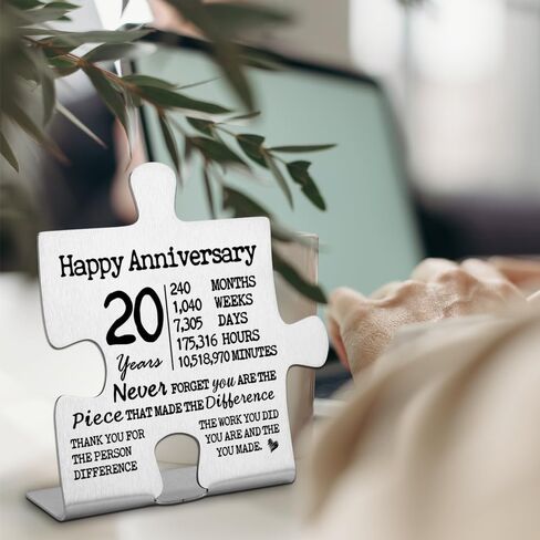 25 year Work Anniversary Plaque gifts for Employee, Thank you Appreciation gifts for Coworkers Staff, 25 year Work Anniversary for Her Him, Happy 25th Work Anniversary Decorative Signs-DX207 in Kuwait
