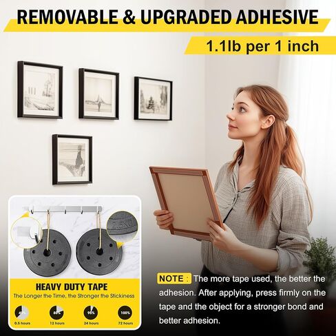 شريط لاصق مزدوج الجوانب من EMITEVER عالي التحمل، شريط لاصق قوي للغاية مزدوج الجوانب، شريط تثبيت شفاف مقاس 198 بوصة، شريط حائط قابل للإزالة بطول 16.5 قدم لشريط تعليق الصور، شريط ملصق لاصق لديكور المنزل in Kuwait