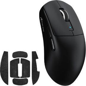 Attack Shark R6 Lightweight Wireless Gaming Mouse,PAW 3950Max Sensor Computer Mouse with Nordic 52480,8KHz Polling,42K DPl,OMRON Optaicl Switch,USB-C Charging,7 Programmable Buttons(Black & Sticker)