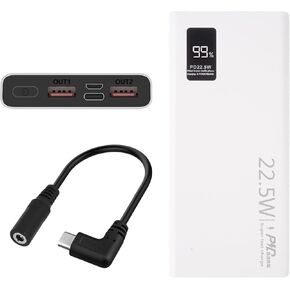 12V Heated Jacket Battery QC3.0 PD Power Bank with Step Up Adapter Charger Cable Compatible with Milwaukee, M12, Makita, Snapon, Metabo, Craftsman, AEG Gear