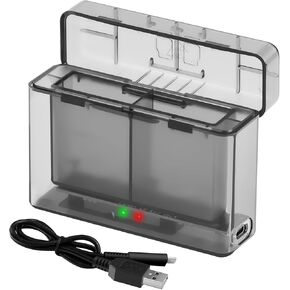 LP-E17 Dual Battery Charger for Canon EOS R8,R10,R50,R100,RP,77D,850D,800D,760D,750D,200D II,200D,M5,M6 Mark II,M3,Rebel T8i,T7i,T6i,T6s,SL3, SL2,9000D,8000D,Double Fast Charge for LP E17