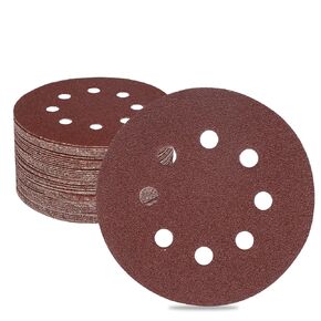 5 Inch 8 Holes Sanding Disc 400 Grit, 50 PCS Orbital Sander Sandpaper Hook and Loop 125mm Round Aluminum Oxide Sanding Pads for Random Orbital Sander (400 Grit)