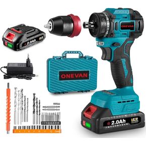 Cordless Drill Set, 720 In-lb Torque 20V Power Drill set, 3/8 Inch Chuck Electric Drill with 2.0Ah Battery and Charger, 3000RPM, 2 Speeds