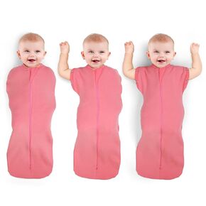 Elstey Transitional Swaddle, 2-Way Zipper Warm & Cozy Baby Sleep Sack, 3-6 Months Arms Up Swaddles Pod, 1.5 TOG Newborn Swaddle Blankets Winter Baby Essentials for Boys Girls