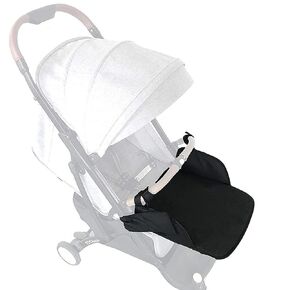 Universal Stroller Footrest Extension, Extended Seat Baby Stroller Footrest, Adjustable Leg Rest Extension Foot Rest Detachable Annex Mat Footmuff Cover, 13.78x11.81 Inch (Black)