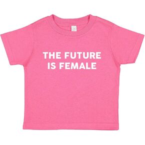 Tees & Tails The Future is Female Infant Baby Tee Shirt Assorted Colors (6M 12M 18M 24M) (Hot Pink, 4T)