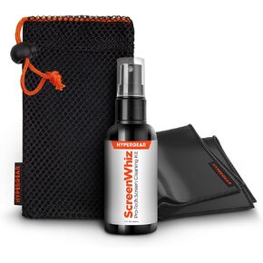 3-in-1 Screen Cleaner, Microfiber Cloth & Travel Pouch for Cellphones, Tablets, Computers, iPhone, Mac Pro [All Tech Devices]