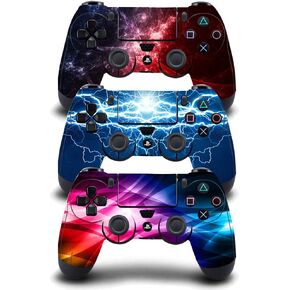 [3PCS] Whole Body Vinyl Sticker Decal Cover Skin for PS4 Controller - 3pcs. Model A