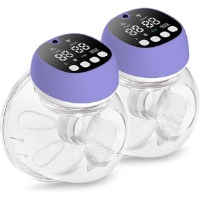 Electric Breast Pump, Hands-Free Breast Pump Wearable with Comfortable Breast Pads-3 Modes and 9 Levels-Electric Breast Pump- Portable for Easy Pumping-10 Breastmilk Storage Bags