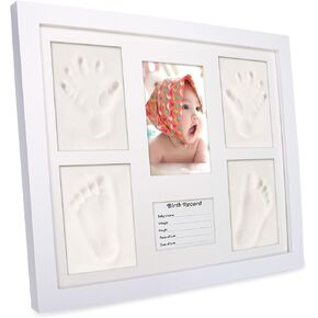 Baby Handprint and Footprint Kit Newborn Clay Hand Footprint Kit Baby Keepsake Frame for First Mothers Day Gifts Personalized Baby Shower Gifts