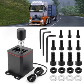 YIBEICO 7+R USB Truck Simulator Shifter for LOGITECH G20 G25 G29 G27 and for THRUSTMASTER T300RS T500 GT,Racing gear lever gear positions for PC Windows Racing Games, Froza, Dirt, WRC, Assetto Corsa ATS & ETS2