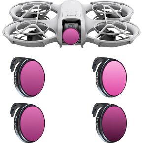 ND Filter Kit Compatible with DJI NEO,6 Pack UV CPL ND8 ND16 ND32 ND64 Drone Lens Accessory Snap-on Design