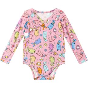 Unisex Baby Bodysuits Long Sleeve Newborn Romper for Infant Boy and Girl, Viscose Made from Bamboo