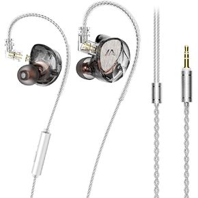G-60 Wired in-Ear Earbuds with Microphone, 10mm Dual Magnetic Dynamic Drivers, Hi-Fi Stereo Gaming Earphones, Noise-Isolating Headphones for Gaming and Music. (Pink)
