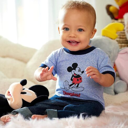 Disney Mickey Mouse Classic Ringer T-Shirt for Baby – Disneyland – Blue in Saudi Arabia