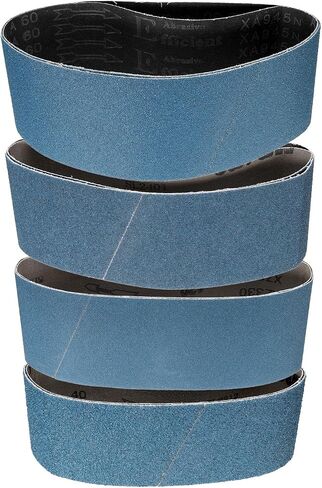 HARFINGTON 8pcs 4 x 24" Sanding Belts 2pcs Each of 40/60/80/120 Grit Zirconia Oxide Flush Joint Belt Sander Paper for Metal Woodworking Automotive Repair in Saudi Arabia