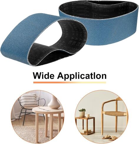 HARFINGTON 8pcs 4 x 24" Sanding Belts 2pcs Each of 40/60/80/120 Grit Zirconia Oxide Flush Joint Belt Sander Paper for Metal Woodworking Automotive Repair in Saudi Arabia