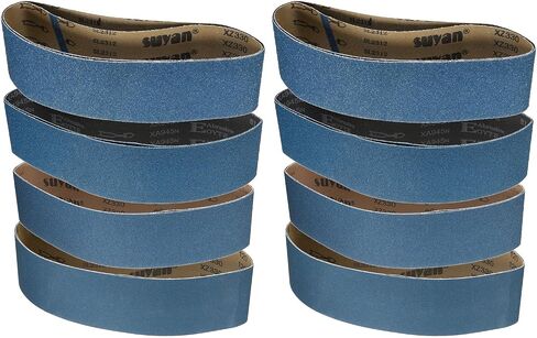 HARFINGTON 8pcs 4 x 24" Sanding Belts 2pcs Each of 40/60/80/120 Grit Zirconia Oxide Flush Joint Belt Sander Paper for Metal Woodworking Automotive Repair in Saudi Arabia
