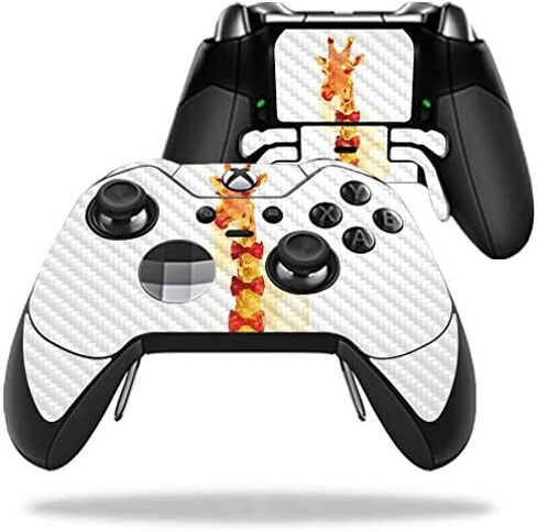 MightySkins Carbon Fiber Skin for Microsoft Xbox One Elite Controller - Elegant Giraffe | Protective, Durable Textured Carbon Fiber Finish | Easy to Apply, Remove, and Change Styles | Made in The USA in Saudi Arabia