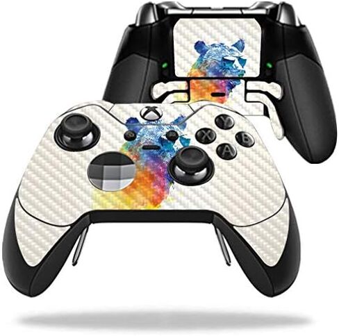 MightySkins Carbon Fiber Skin for Microsoft Xbox One Elite Controller - Elegant Giraffe | Protective, Durable Textured Carbon Fiber Finish | Easy to Apply, Remove, and Change Styles | Made in The USA in Saudi Arabia