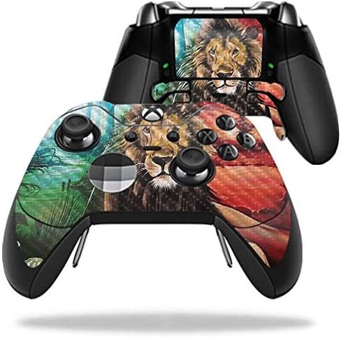 MightySkins Carbon Fiber Skin for Microsoft Xbox One Elite Controller - Elegant Giraffe | Protective, Durable Textured Carbon Fiber Finish | Easy to Apply, Remove, and Change Styles | Made in The USA in Saudi Arabia