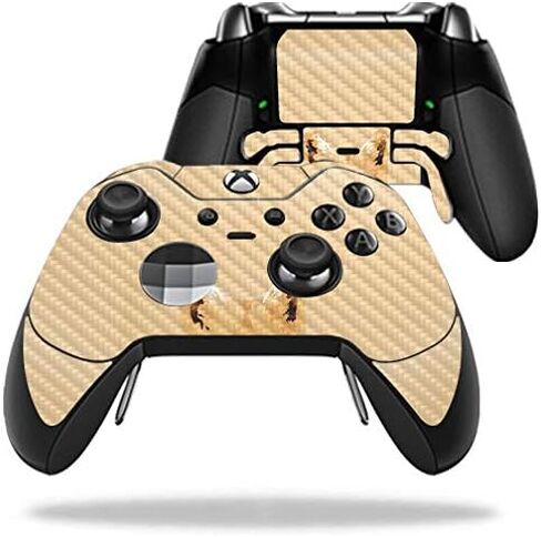 MightySkins Carbon Fiber Skin for Microsoft Xbox One Elite Controller - Elegant Giraffe | Protective, Durable Textured Carbon Fiber Finish | Easy to Apply, Remove, and Change Styles | Made in The USA in Saudi Arabia
