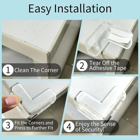 16-Pack L-Shaped Corner Protectors – Multi-Use Foam Safety Bumpers for Sharp Furniture Edges – Easy to Install in Saudi Arabia