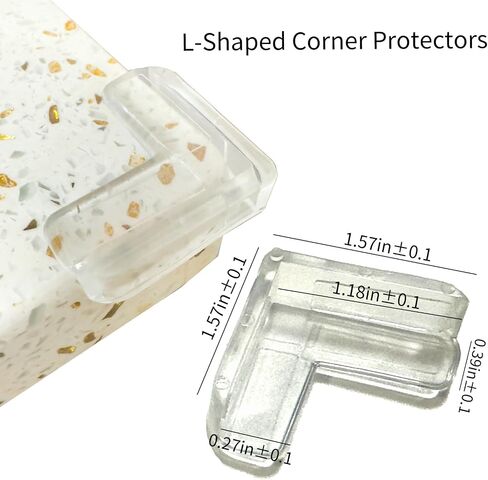 16-Pack L-Shaped Corner Protectors – Multi-Use Foam Safety Bumpers for Sharp Furniture Edges – Easy to Install in Saudi Arabia