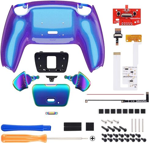 أزرار معدنية حقيقية بيضاء للغاية RMB RISE V3 Remap Kit لوحدة تحكم PS5 BDM-030 040 050، لوحة ترقية مُعاد تصميمها وأزرار خلفية قابلة للبرمجة لوحدة تحكم PS5 - بدون وحدة تحكم in Saudi Arabia