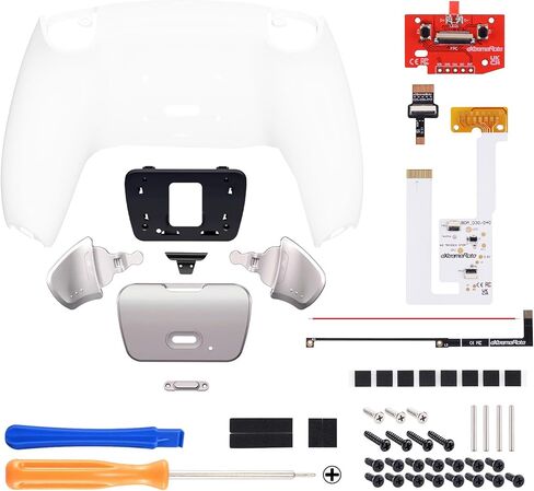 أزرار معدنية حقيقية بيضاء للغاية RMB RISE V3 Remap Kit لوحدة تحكم PS5 BDM-030 040 050، لوحة ترقية مُعاد تصميمها وأزرار خلفية قابلة للبرمجة لوحدة تحكم PS5 - بدون وحدة تحكم in Saudi Arabia