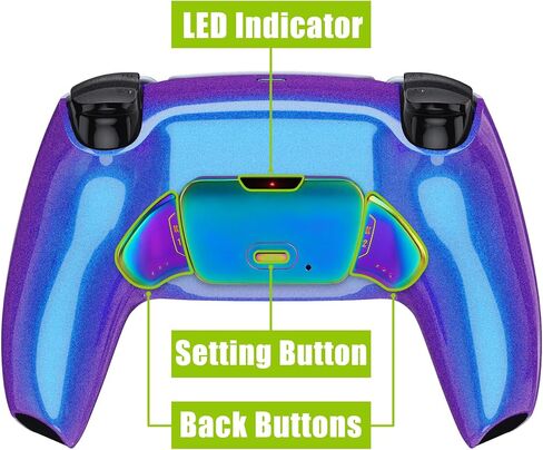 أزرار معدنية حقيقية بيضاء للغاية RMB RISE V3 Remap Kit لوحدة تحكم PS5 BDM-030 040 050، لوحة ترقية مُعاد تصميمها وأزرار خلفية قابلة للبرمجة لوحدة تحكم PS5 - بدون وحدة تحكم in Saudi Arabia