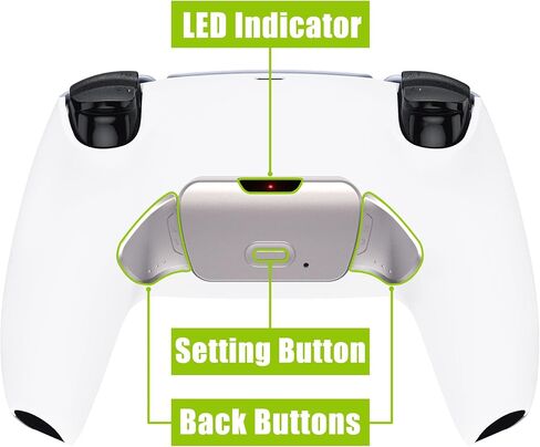 أزرار معدنية حقيقية بيضاء للغاية RMB RISE V3 Remap Kit لوحدة تحكم PS5 BDM-030 040 050، لوحة ترقية مُعاد تصميمها وأزرار خلفية قابلة للبرمجة لوحدة تحكم PS5 - بدون وحدة تحكم in Saudi Arabia