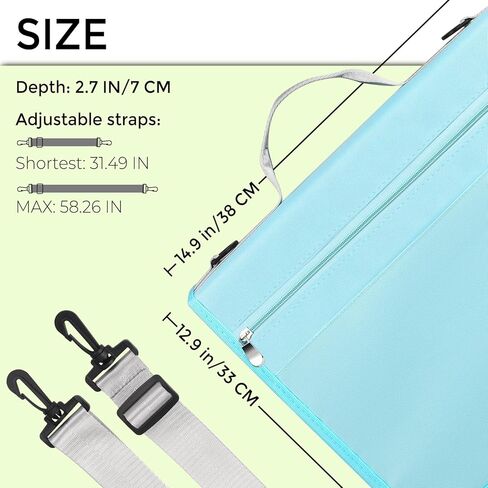 مجلد بسحاب من KTRIO، منظم مجلد ذو 3 حلقات مقاس 2.5 بوصة مع سحاب، مجلد مدرسي مع حزام كتف، مجلد محفظة، مجلد بسحاب مع حزام بمقبض وجيبين، وردي in Kuwait