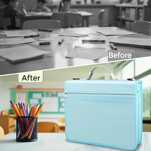 مجلد بسحاب من KTRIO، منظم مجلد ذو 3 حلقات مقاس 2.5 بوصة مع سحاب، مجلد مدرسي مع حزام كتف، مجلد محفظة، مجلد بسحاب مع حزام بمقبض وجيبين، وردي in Kuwait