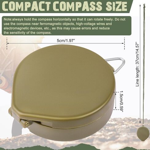 JaGely 24 Pcs Compass Bulk Gift Small Mini Pocket Compass with Hanging Rope for Military Camping Survival Outdoor Hiking Hunting Climbing in Saudi Arabia