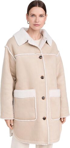UGG Womens Takara Luxefluff Mid Jacket Coat in Kuwait