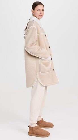 UGG Womens Takara Luxefluff Mid Jacket Coat in Kuwait
