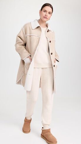 UGG Womens Takara Luxefluff Mid Jacket Coat in Kuwait